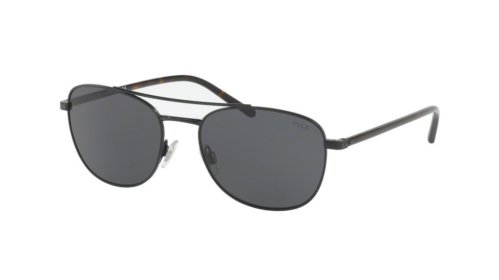 Polo PH3107 Progressive Prescription Sunglasses PH3107-926787-55 - Lens Diameter 55 mm, Frame Color Semishiny Black