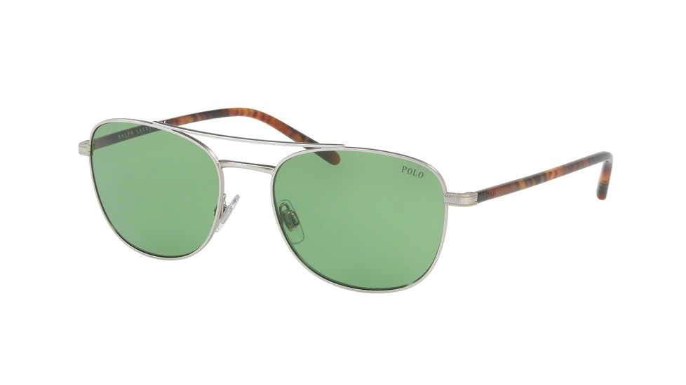 Polo PH3107 Progressive Prescription Sunglasses PH3107-932671-55 - Lens Diameter 55 mm, Frame Color Aged Silver