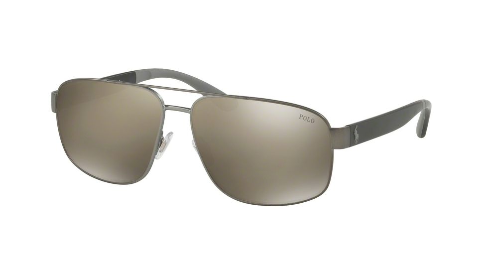 Polo PH3112 Single Vision Prescription Sunglasses PH3112-91575A-62 - Lens Diameter 62 mm, Frame Color Semishiny Dark Gunmetal