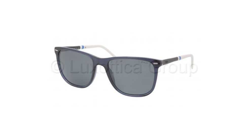 Polo PH4064 Single Vision Prescription Sunglasses PH4064-527687-5418 - Lens Diameter 54 mm, Frame Color Transparent Blue