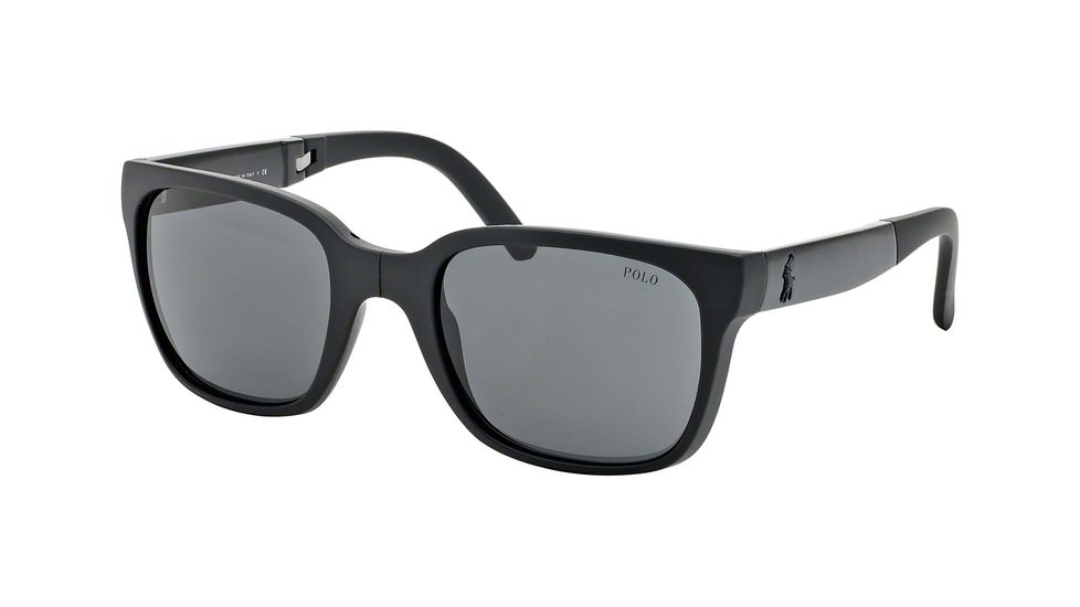 Polo PH4089 Sunglasses 528487-54 - Rubber Black Frame, Grey Lenses