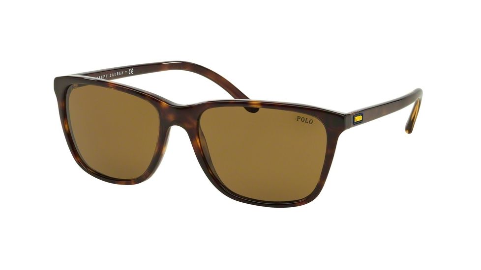 Polo PH4108 Single Vision Prescription Sunglasses PH4108-500373-57 - Lens Diameter 57 mm, Frame Color Shiny Dark Havana