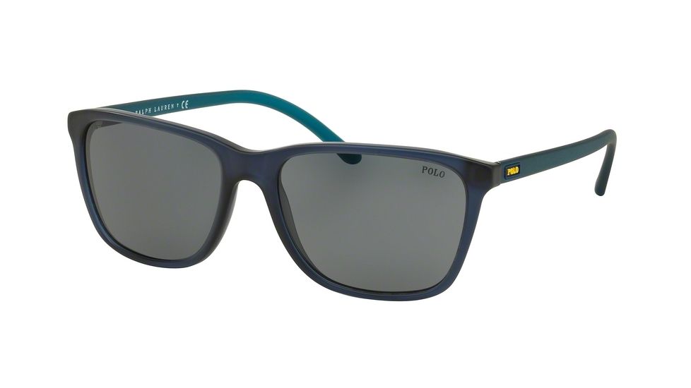 Polo PH4108 Single Vision Prescription Sunglasses PH4108-527687-57 - Lens Diameter 57 mm, Frame Color Matte Cristal Blue