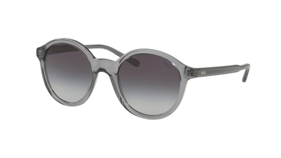 Polo PH4112 Single Vision Prescription Sunglasses PH4112-56048G-50 - Lens Diameter 50 mm, Frame Color Shiny Crystal Grey