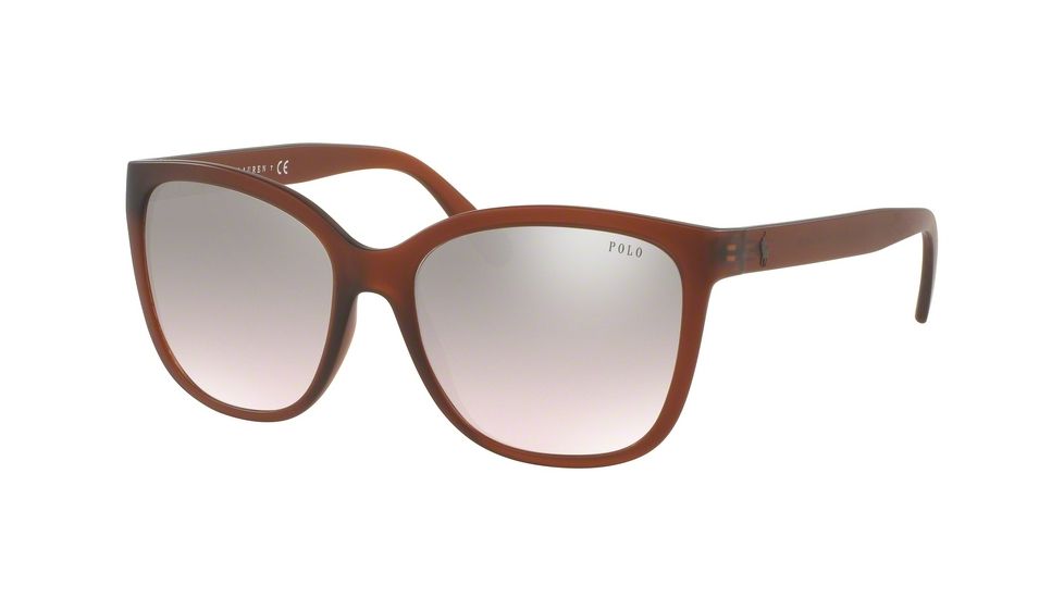 Polo PH4114 Progressive Prescription Sunglasses PH4114-52338Z-55 - Lens Diameter 55 mm, Frame Color Matte Crystal Brown