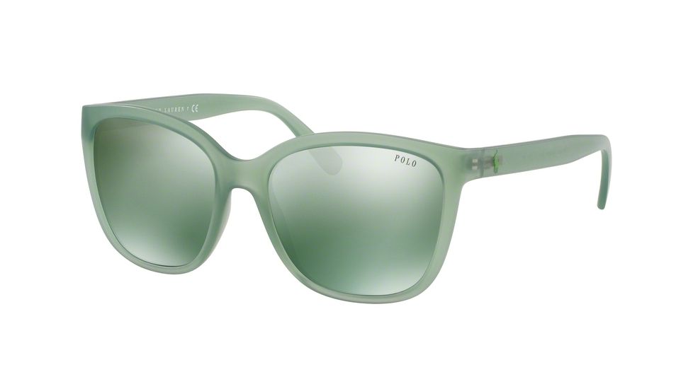 Polo PH4114 Progressive Prescription Sunglasses PH4114-56036R-55 - Lens Diameter 55 mm, Frame Color Matte Crystal Green
