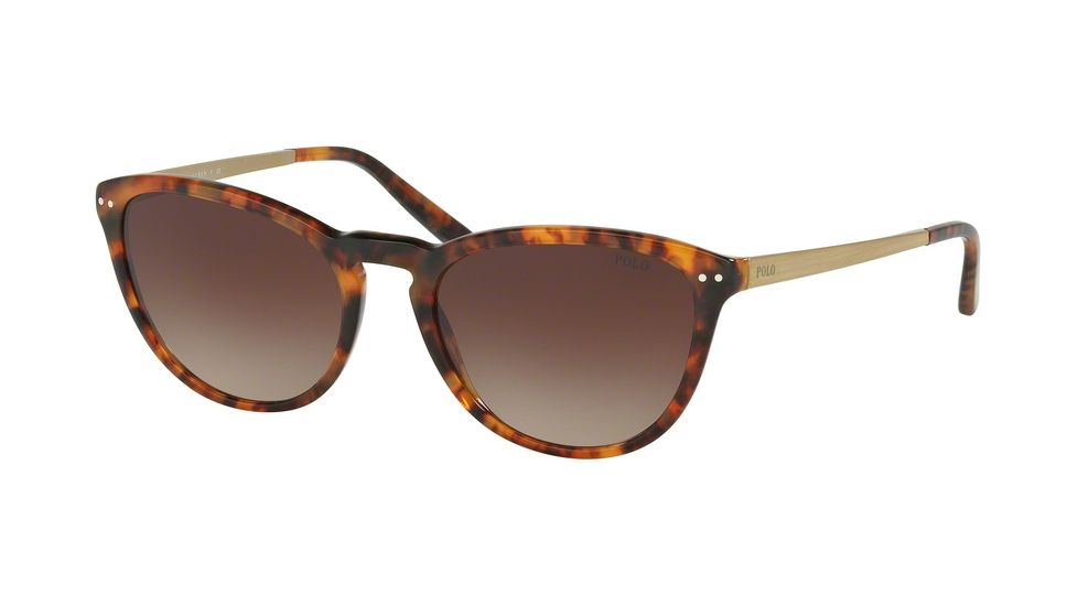 Polo PH4118 Sunglasses 501713-55 - Shiny Jerry Tortoise Frame, Brown Gradient Lenses