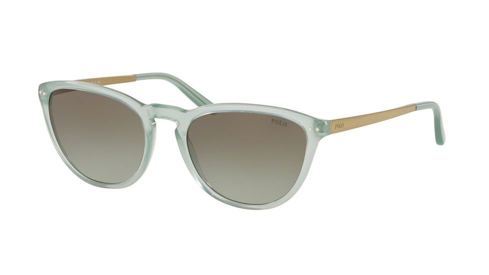 Polo PH4118 Sunglasses 53348E-55 - Shiny Pale Green Frame, Green Gradient Lenses