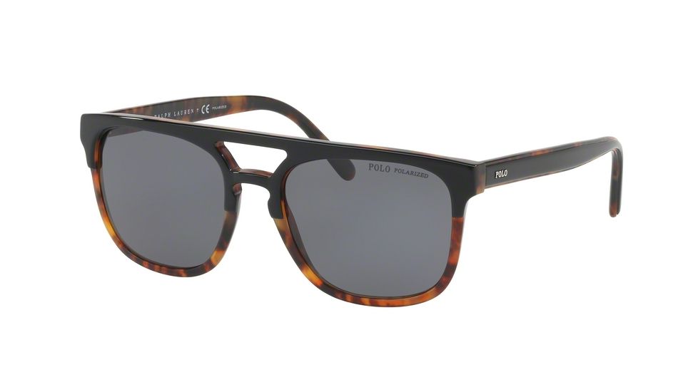Polo PH4125 Single Vision Prescription Sunglasses PH4125-526081-54 - Lens Diameter 54 mm, Frame Color Shiny Top Black On Jerry