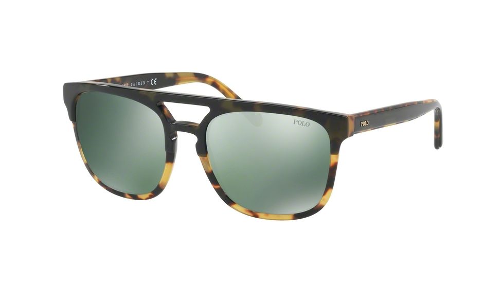 Polo PH4125 Single Vision Prescription Sunglasses PH4125-56366R-54 - Lens Diameter 54 mm, Frame Color Olive On Spotty
