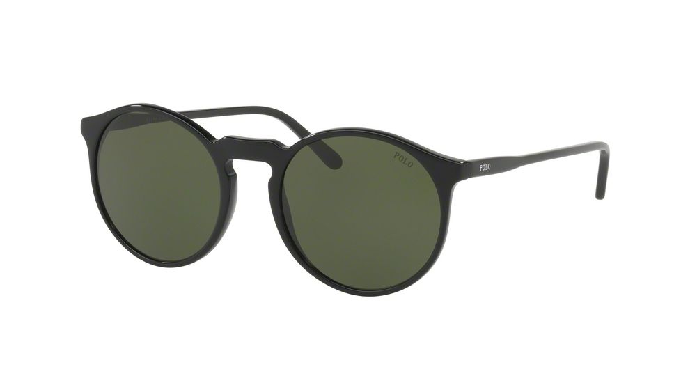 Polo PH4129 Sunglasses 500171-53 - Black Frame, Green Lenses