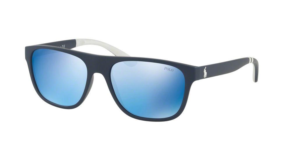 Polo PH4131 Progressive Prescription Sunglasses, 57mm, Matte Navy Blue, PH4131-566255-57-PRO