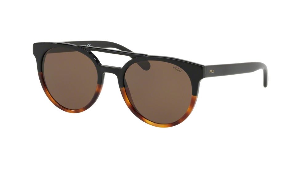 Polo PH4134 Prescription Sunglasses, 53mm, Black On Tortoise, PH4134-558173-53-SV