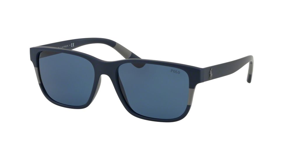 Polo PH4137 Prescription Sunglasses, 57mm, Matte Blue Grey, PH4137-559080-57-SV