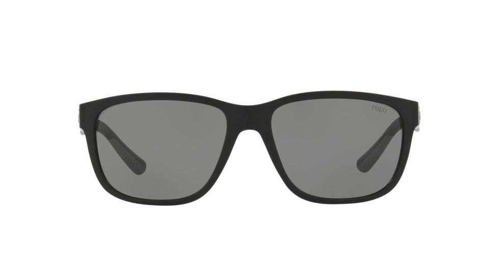 Polo PH4142 Progressive Prescription Sunglasses, 57mm, Matte Black, PH4142-528487-57-PRO