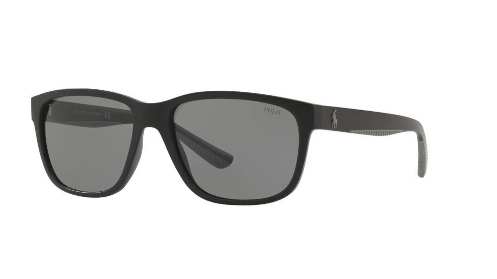 Polo PH4142 Progressive Prescription Sunglasses, 57mm, Matte Black, PH4142-528487-57-PRO