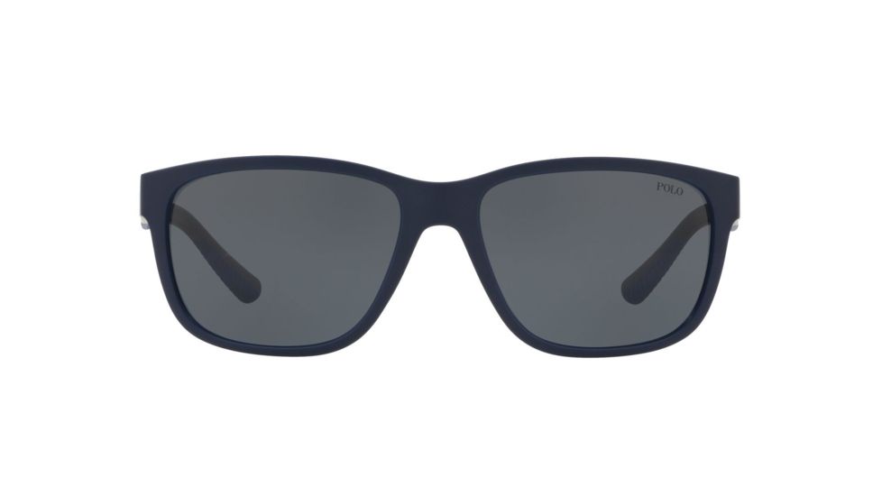 Polo PH4142 Progressive Prescription Sunglasses, 57mm, Matte Navy Blue, PH4142-573387-57-PRO