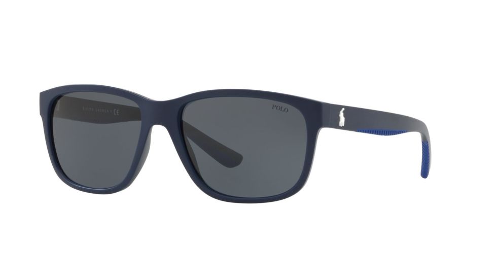 Polo PH4142 Progressive Prescription Sunglasses, 57mm, Matte Navy Blue, PH4142-573387-57-PRO