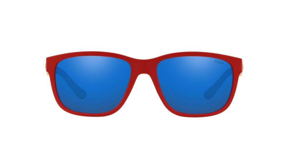 Polo PH4142 Progressive Prescription Sunglasses, 57mm, Matte Red, PH4142-573455-57-PRO