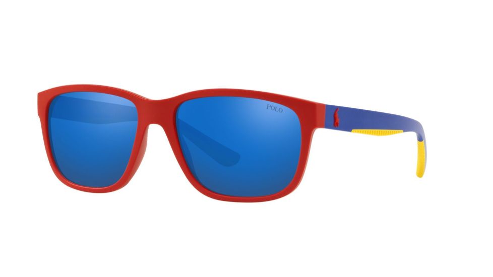 Polo PH4142 Progressive Prescription Sunglasses, 57mm, Matte Red, PH4142-573455-57-PRO