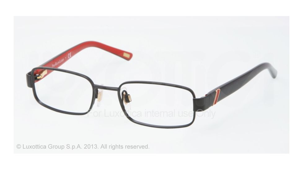 Polo PP8025 Progressive Prescription Eyeglasses 107-45 - Shiny Black Frame
