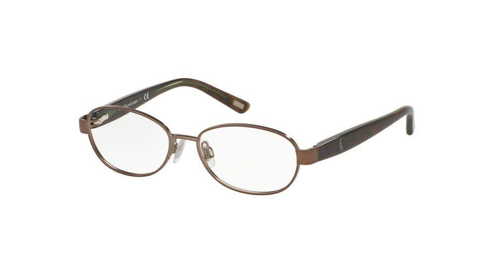 Polo PP8037 Bifocal Prescription Eyeglasses 3184-45 - Satin Brown/tortoise Green Frame