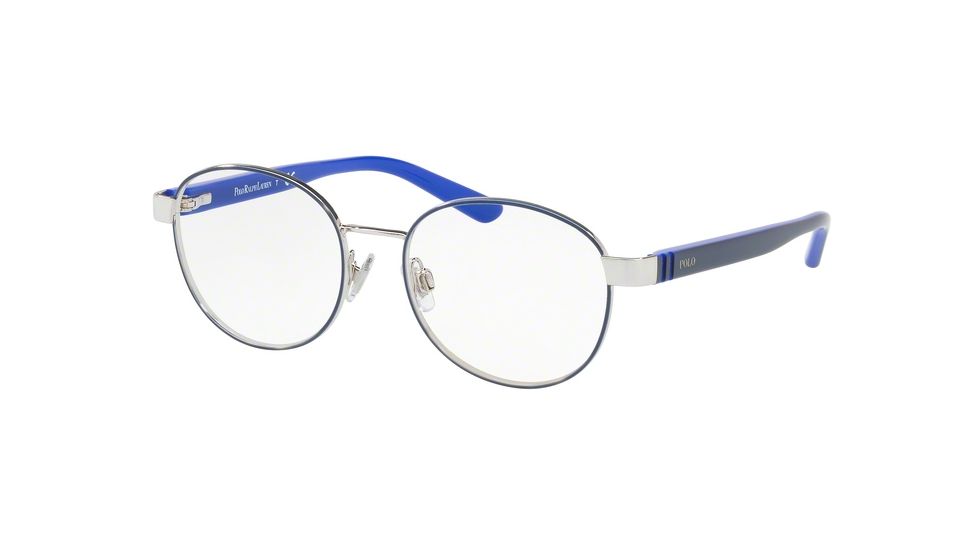 Polo PP8038 Eyeglass Frames 3219-45 - Silver Navy/navy Bright Blue Frame