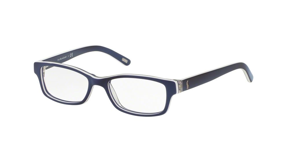 Polo PP8518 PP8518 Progressive Prescription Eyeglasses 1246-44 - Navy/White Frame