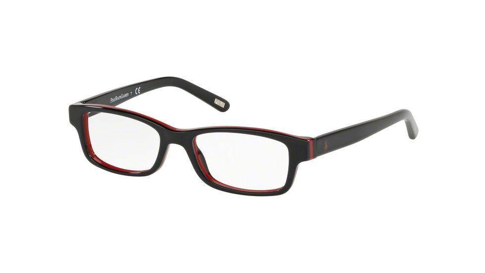 Polo PP8518 PP8518 Progressive Prescription Eyeglasses 5667-46 - Blacjk/red/black Frame
