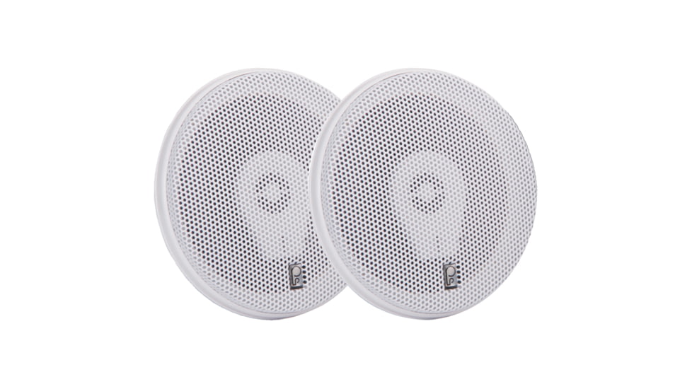 Poly-Planar MA8505W 5" Three-Way Titanium Series Marine Speakers - White 32437