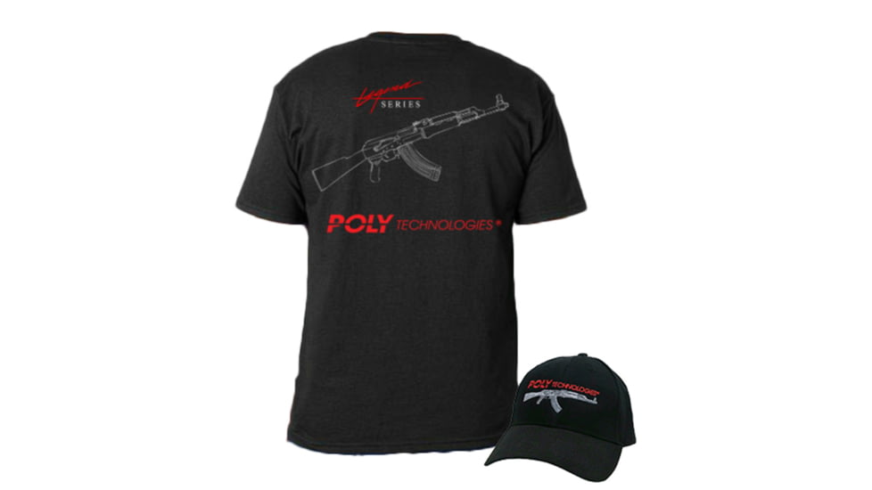 Poly Technologies AK47 Legend Hat &amp; T-Shirt Swag Set, Black, 000-019C
