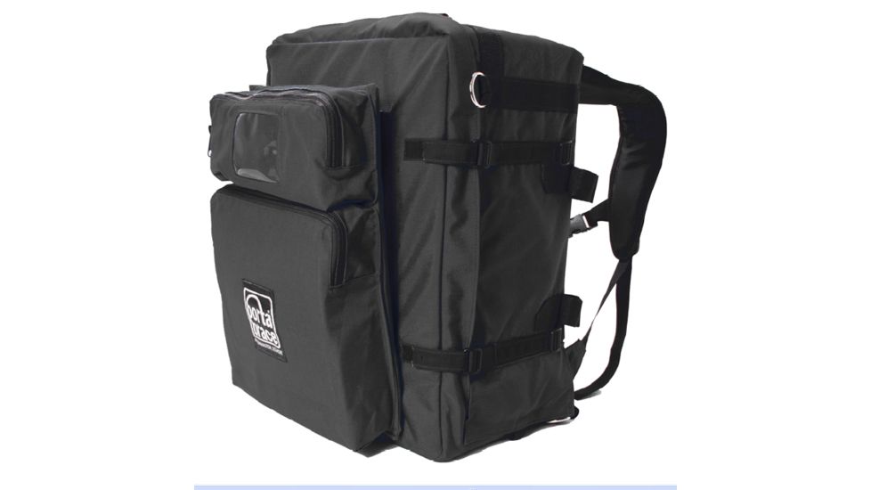 PortaBrace BK-3BLC Large Modular Backpack Camera Case with Standard Straps and 2-Pocket Module - Black