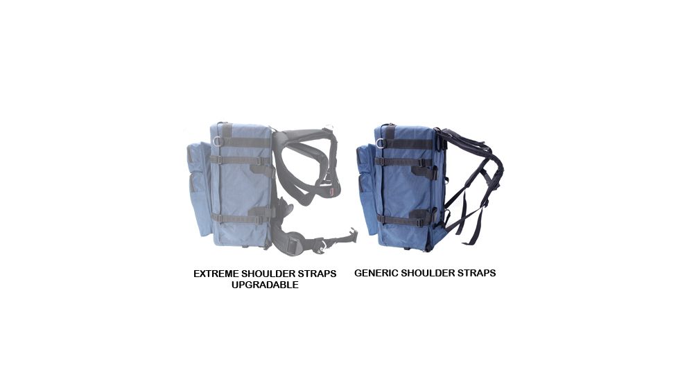 PortaBrace BK-3BLC Large Modular Backpack Video Camera Case with Standard Straps and 2-Pocket Module - Blue