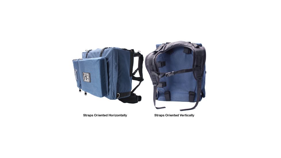 PortaBrace BK-3BLC Large Modular Backpack with Standard Straps and 2-Pocket Module - Blue