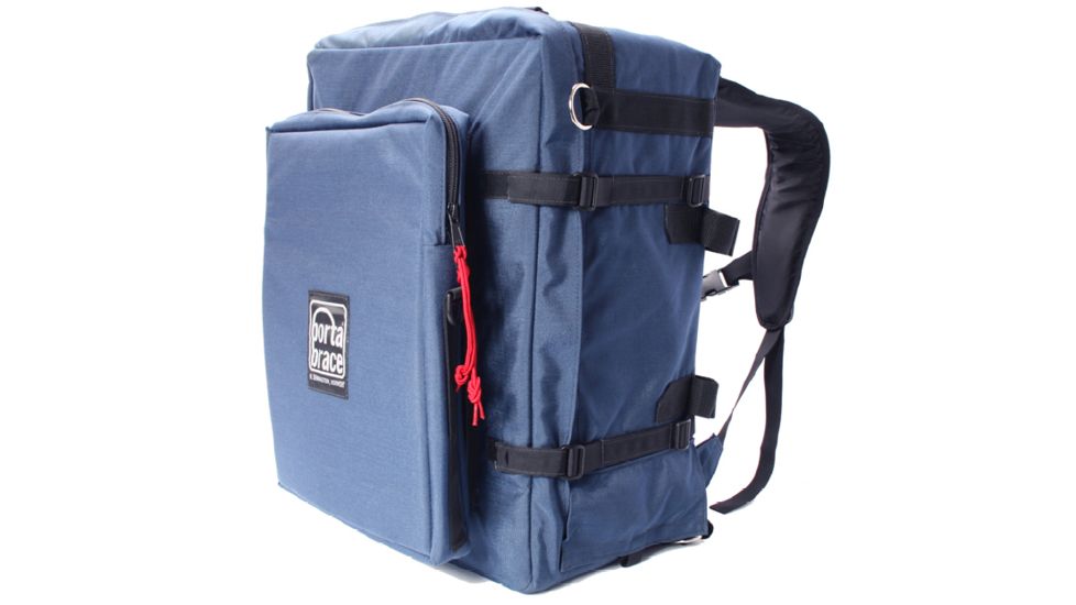 PortaBrace BK-3LCL Modular Backpack Camera Case, Large, with Laptop Module and Standard Straps - Blue