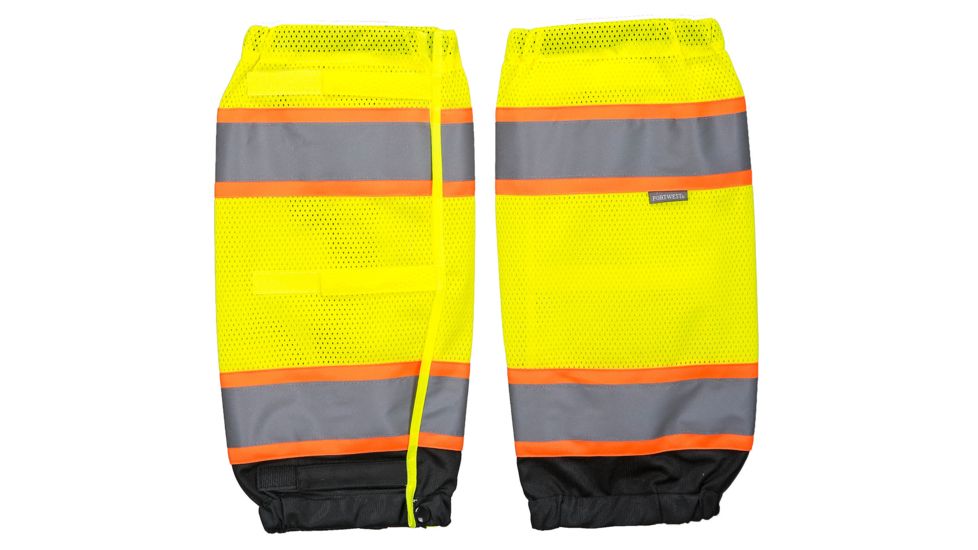 Portwest Hi-Vis Two Tone Gaiters, Yellow/Black, US389YBR