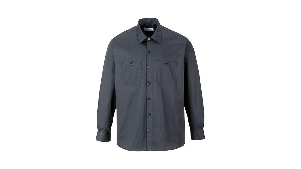 Portwest Industrial Work Long Sleeve Shirt, Charcoal, Large, S125CGRL