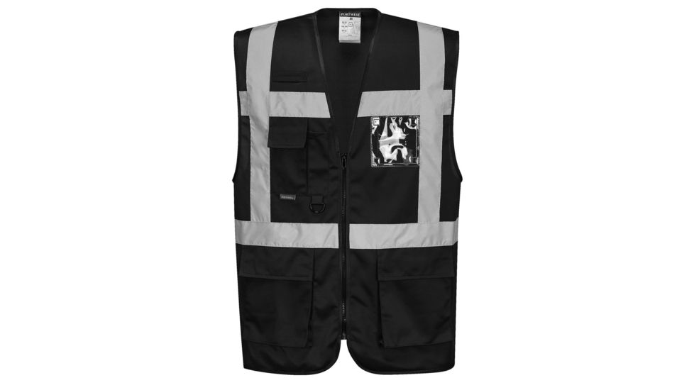 Portwest Iona Executive Vest, Black, Large, UF476BKRL