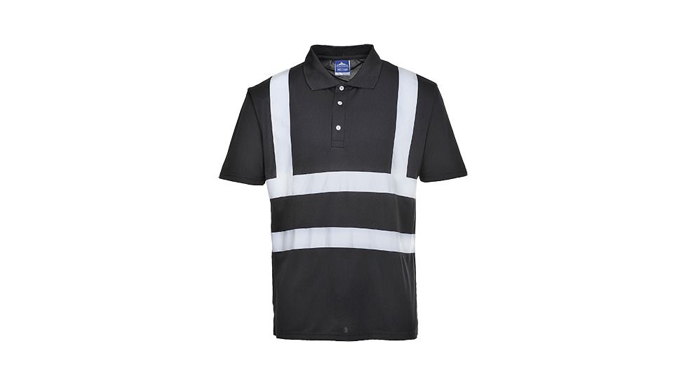 Portwest Iona Polo Shirt, Black, 4XL, F477BKR4XL