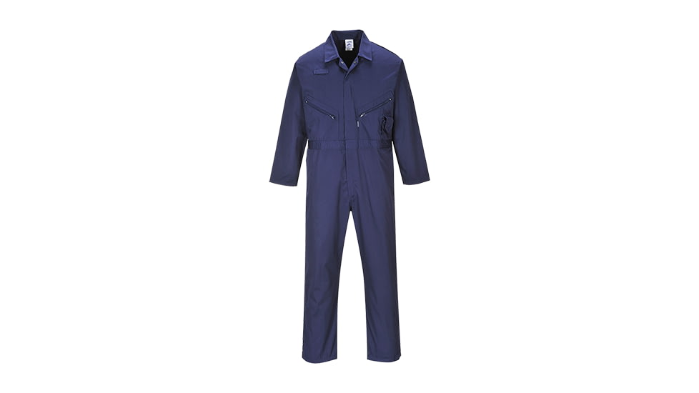 Portwest Liverpool Zipper Coverall, Navy, 2XL, Tall, C813NATXXL