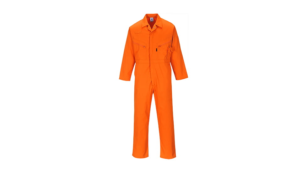 Portwest Liverpool Zipper Coverall, Orange, Medium, C813ORRM