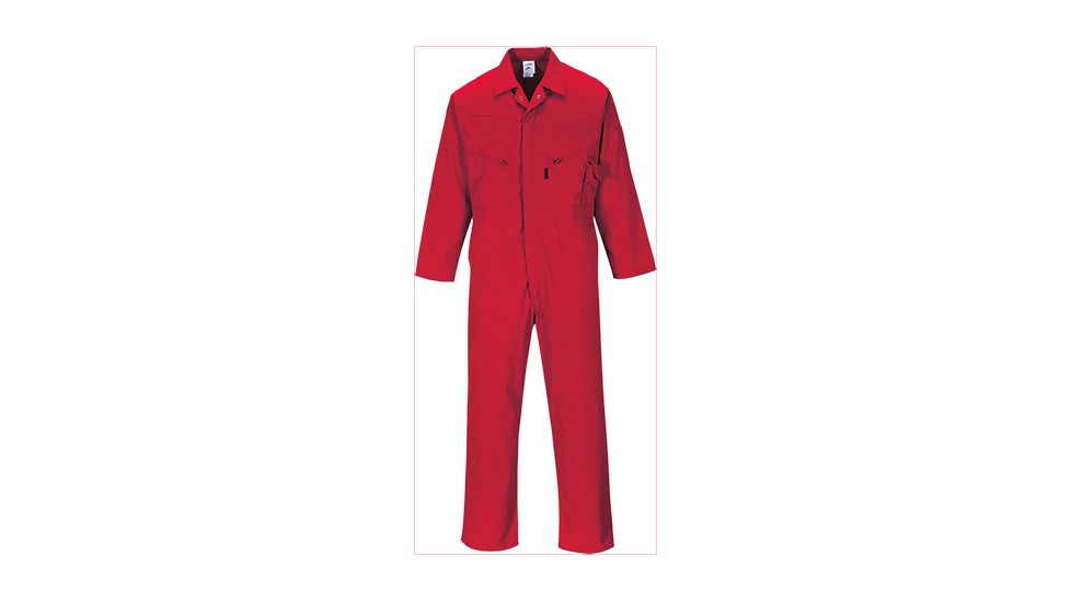 Portwest Liverpool Zipper Coverall, Red, 2XL, C813RERXXL