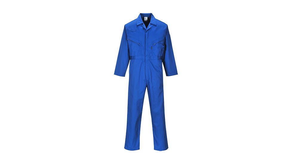Portwest Liverpool Zipper Coverall, Royal, Large, C813RBRL