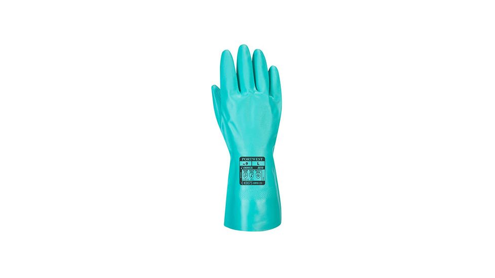 Portwest Nitrosafe Chemical Gauntlet, Green, Large, A810GNRL