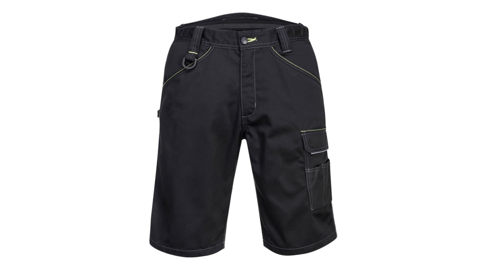 Portwest PW3 Work Shorts, Black, 32, PW349BKR32
