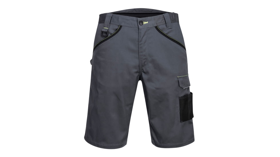 Portwest PW3 Work Shorts, Zoom Grey/Black, 40, PW349ZBR40