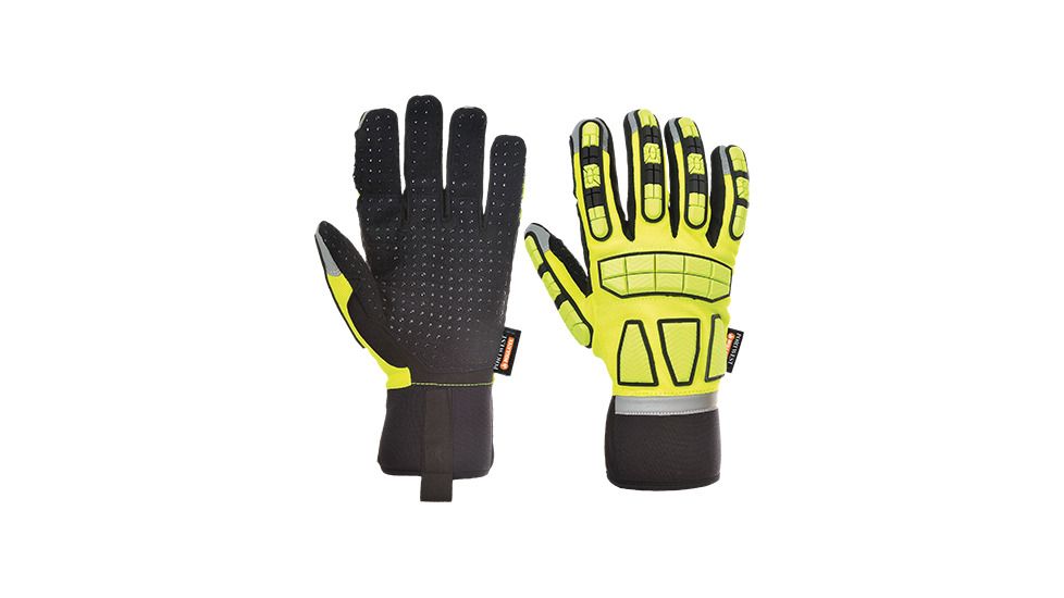 Portwest Safety Impact Glove, Yellow, Large, A724YERL