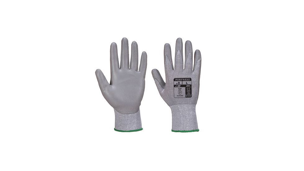 Portwest Senti Cut Lite Glove, Black/Grey, Large, AP31K7RL