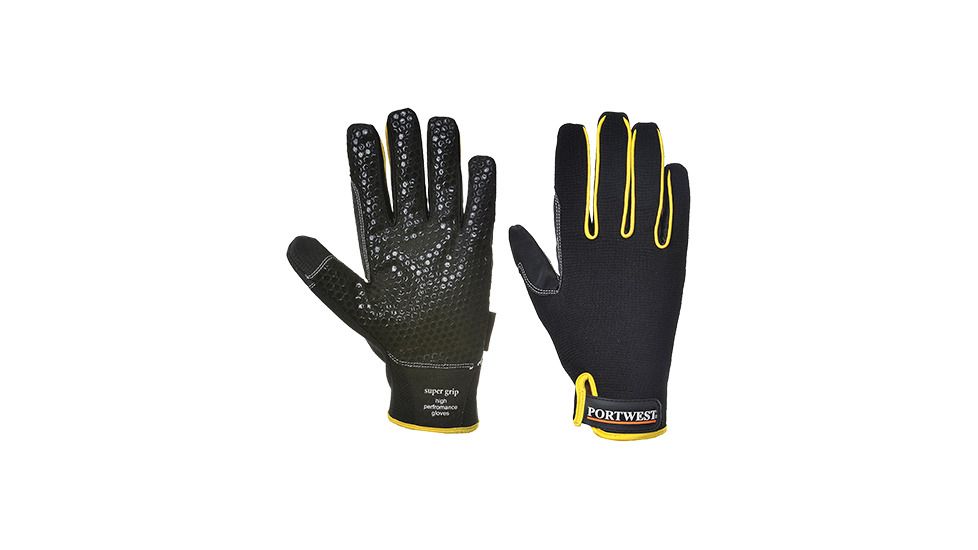 Portwest Super Grip Glove, Black, Large, A730BKRL
