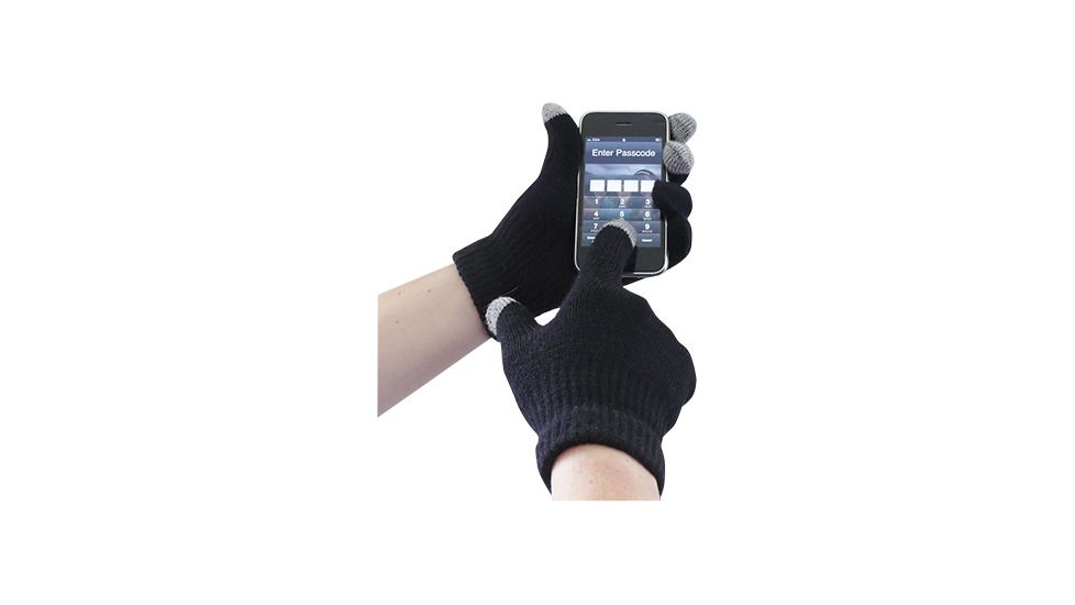 Portwest Touchscreen Knit Glove, Black, Large/Extra Large, GL16BKRL/XL